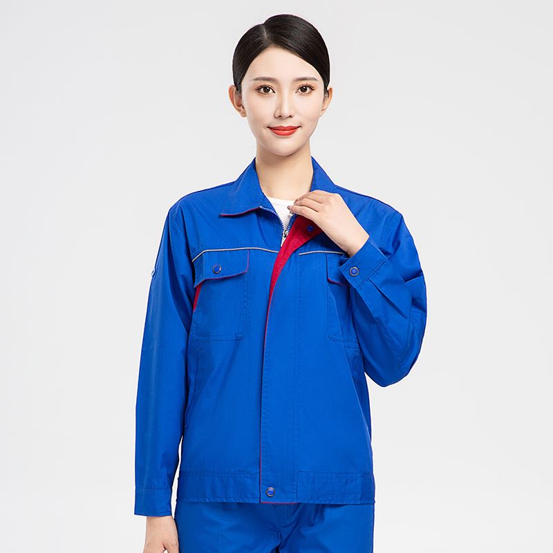 全工艺涤棉长袖工作服上衣H30-H054图2