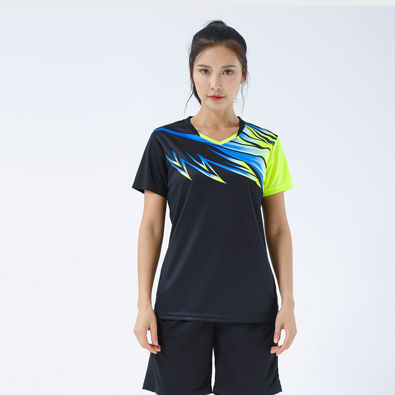 运动比赛排球服短袖套装女款176-820图2
