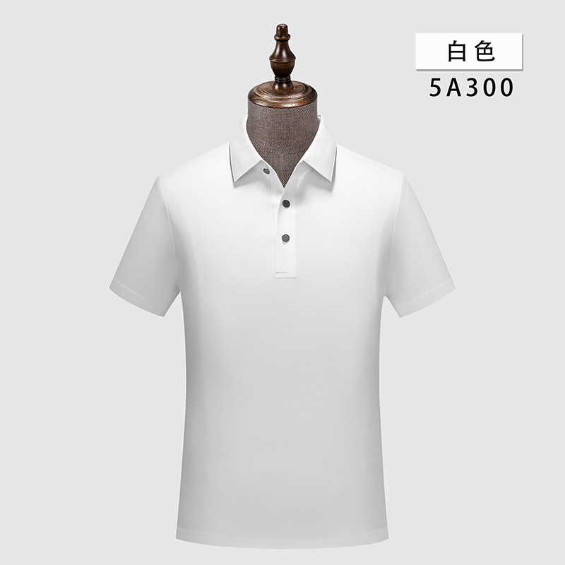 180g锦氨无缝纯色短袖翻领polo衫W02-5A300图10