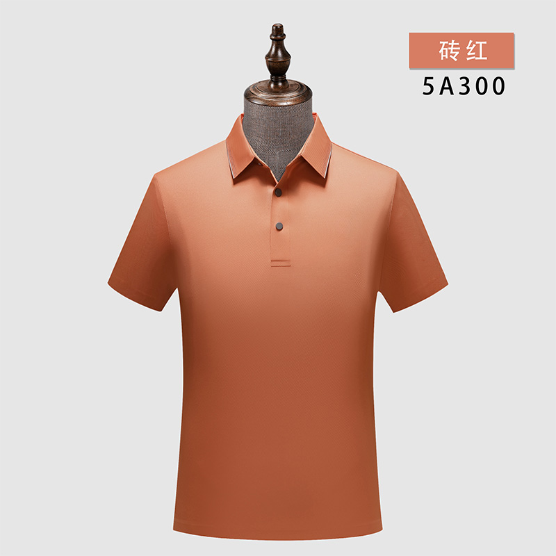 180g锦氨无缝纯色短袖翻领polo衫W02-5A300图8
