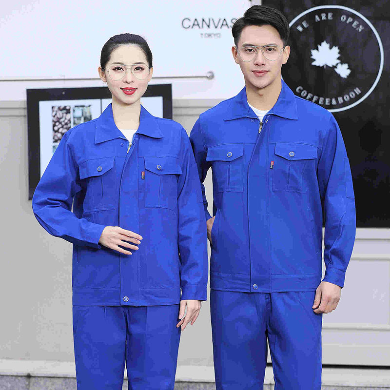 纯棉春秋款翻领长袖工作服套装Z23-7901图4