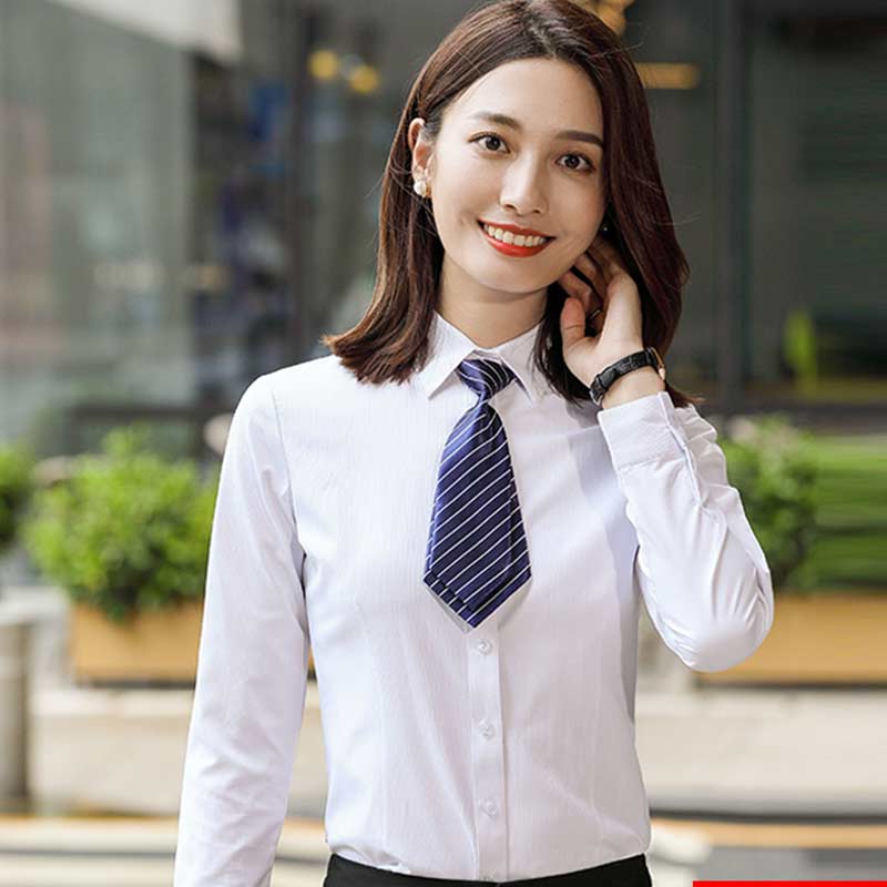 明门襟方领细斜纹长袖衬衫女款171-926女款长袖图4