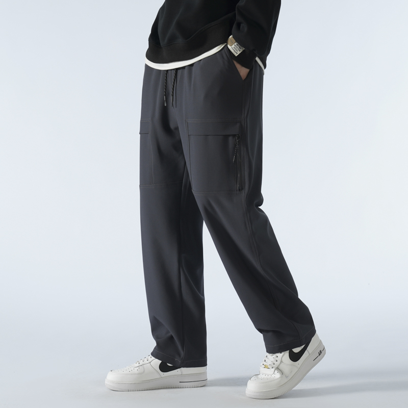 直筒75D双线格四面弹男士休闲工装长裤KD2-M3513图6
