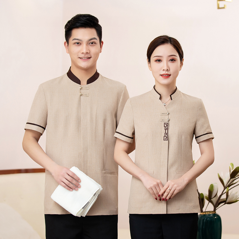 新宫格短袖保洁服上衣女款H10-2102女图4