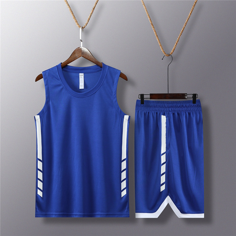 时尚插色纯色运动篮球服套装童款GB10-847童款图3