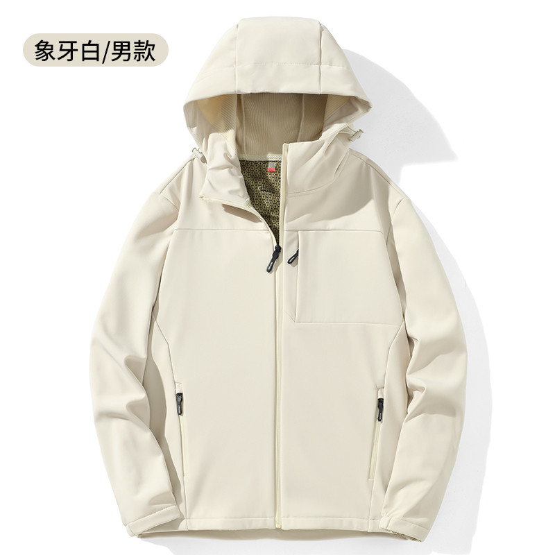 石墨烯加绒连帽软壳衣一体冲锋衣KP-25598男款图4