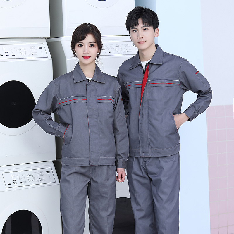 全工艺涤棉工作服工装套装HBY-T1801-T1805套装图3