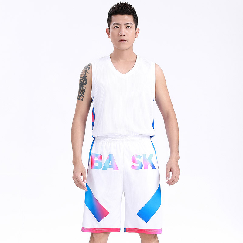 侧面印花字母篮球服套装成人款GY6-8450图5