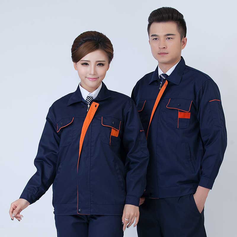涤丝桔块长袖工装服Y01-D010201上衣图3