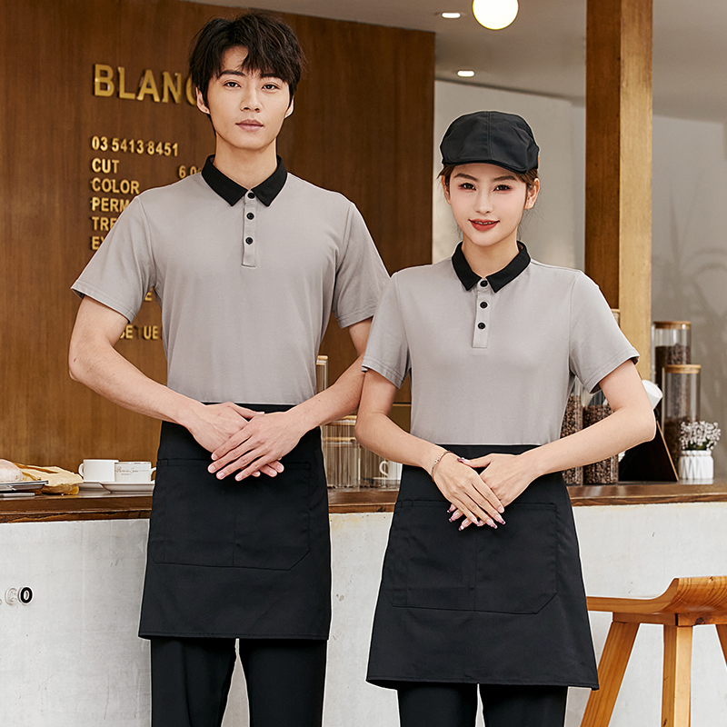 新拼领T恤服务员工作服上衣H02-22LY074-076图3