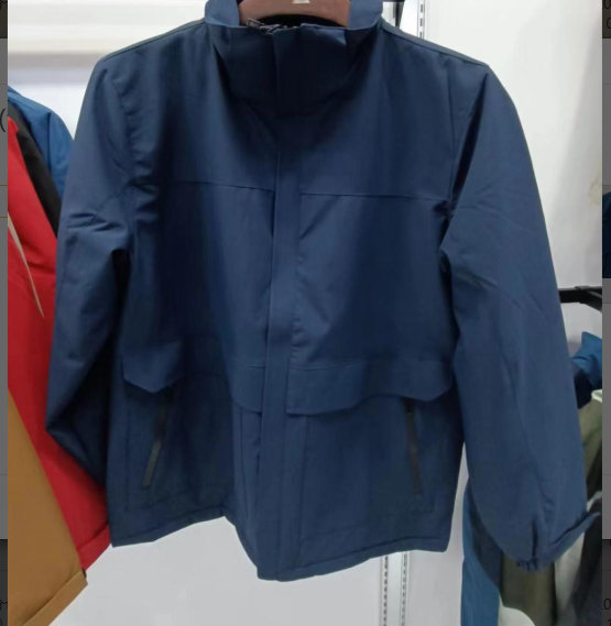 高端商务银狐绒连帽一体冲锋衣7702