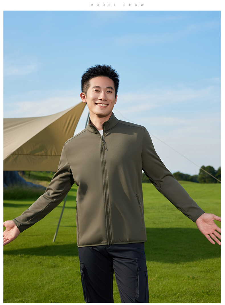 210g零压感东丽轻石发热开襟拉链外套8836